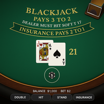 KinBet - Blackjack - Niedriger Hausvorteil und Strategie-Optionen